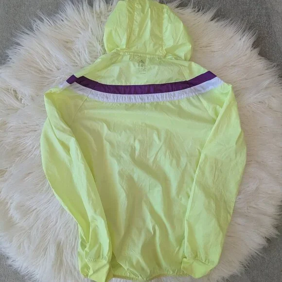 Adidas Lightweight Running Jacket - Highlighter Yellow, Purple - size XS - Picture 7 of 8